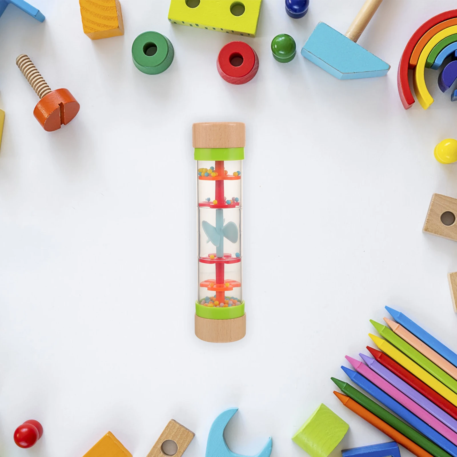 Wooden Rain Sound Tube Baby Grasping Toy Musical Instrument Visual Auditory Development Educational Cartoon Design Montessori
Wooden Rain Sound Tube Baby Grasping Toy Musical Instrument Visual Auditory Development Educational Cartoon Design Montessori