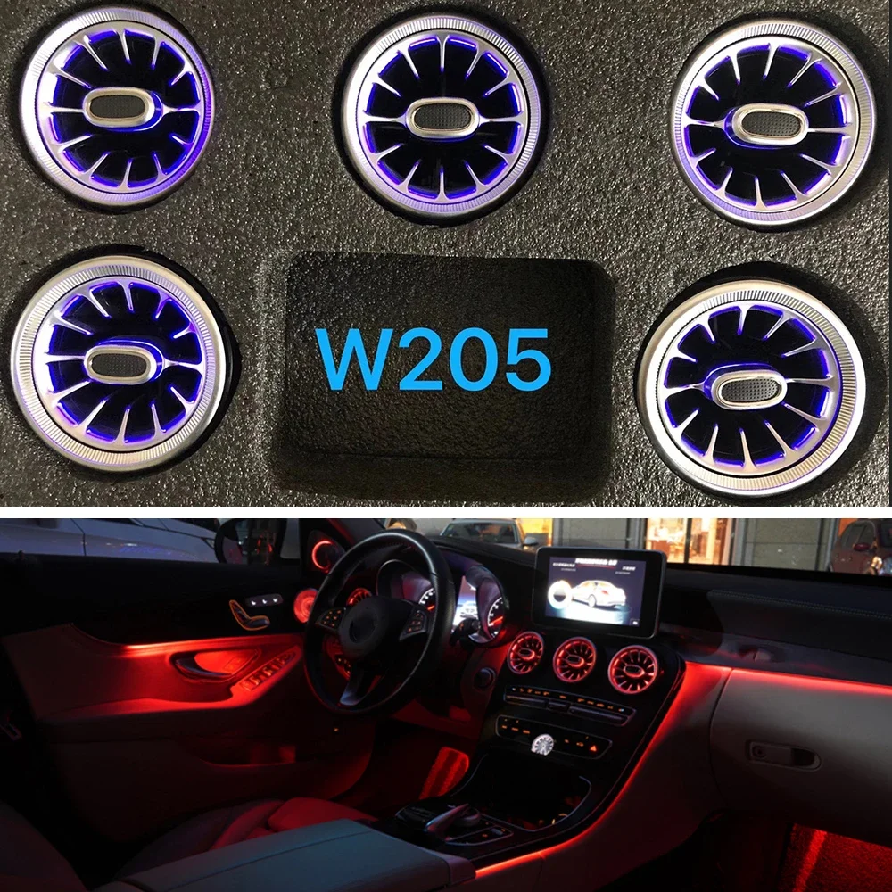 Plug and Play For Mercedes W205 X253 Air Vent Ambient Light GLC C Class 2014+ Outlet Car Interior Front Console Air Vent Light
Plug and Play For Mercedes W205 X253 Air Vent Ambient Light GLC C Class 2014+ Outlet Car Interior Front Console Air Vent Light