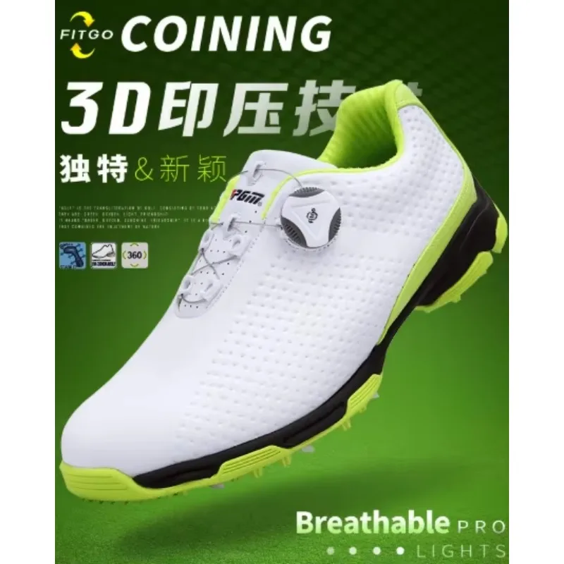 PGM Golf Shoes Men Sports Shoes Waterproof Knobs Buckle Mesh Lining Breathable Anti-slip Mens Training Sneakers For Male
PGM Golf Shoes Men Sports Shoes Waterproof Knobs Buckle Mesh Lining Breathable Anti-slip Mens Training Sneakers For Male