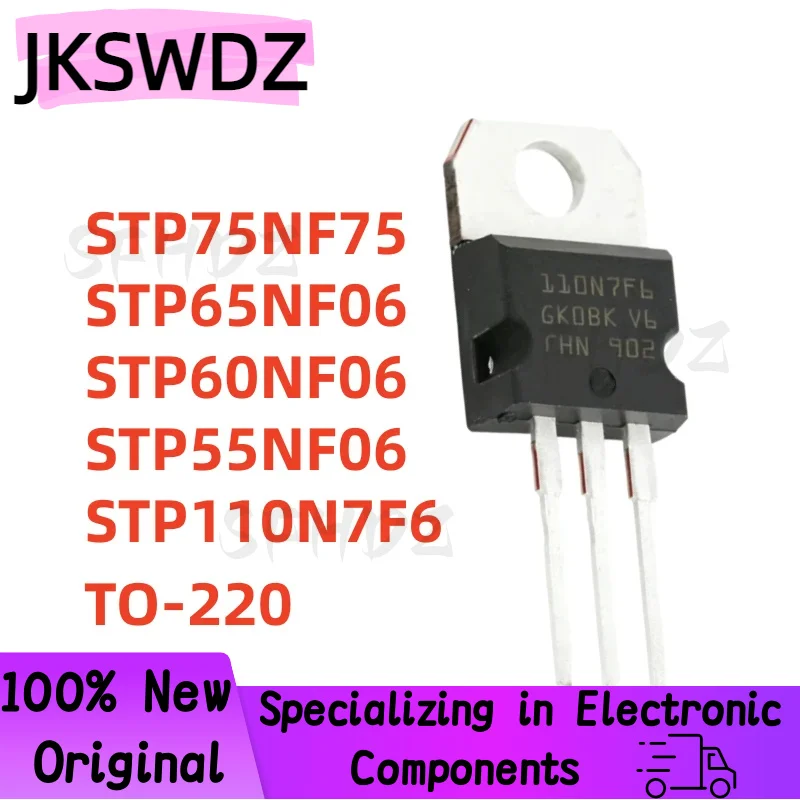 10PCS STP75NF75 STP65NF06 STP60NF06 STP110N7F6 STP55NF06 P75NF75 P65NF06 P60NF06 P110N7F6 P55NF06 TO-220 75NF75 65NF06 110N7F6
10PCS STP75NF75 STP65NF06 STP60NF06 STP110N7F6 STP55NF06 P75NF75 P65NF06 P60NF06 P110N7F6 P55NF06 TO-220 75NF75 65NF06 110N7F6