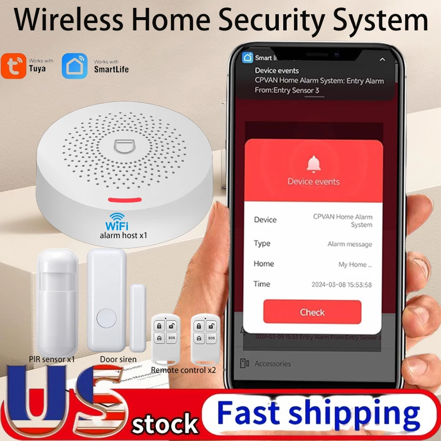 PGST Tuya/Alexa Беспроводная домашняя охранная сигнализация, домашняя сигнализация с сигнализацией через приложение для мобильного телефона, подходит для дома, квартиры
PGST Tuya/Alexa Беспроводная домашняя охранная сигнализация, домашняя сигнализация с сигнализацией через приложение для мобильного телефона, подходит для дома, квартиры