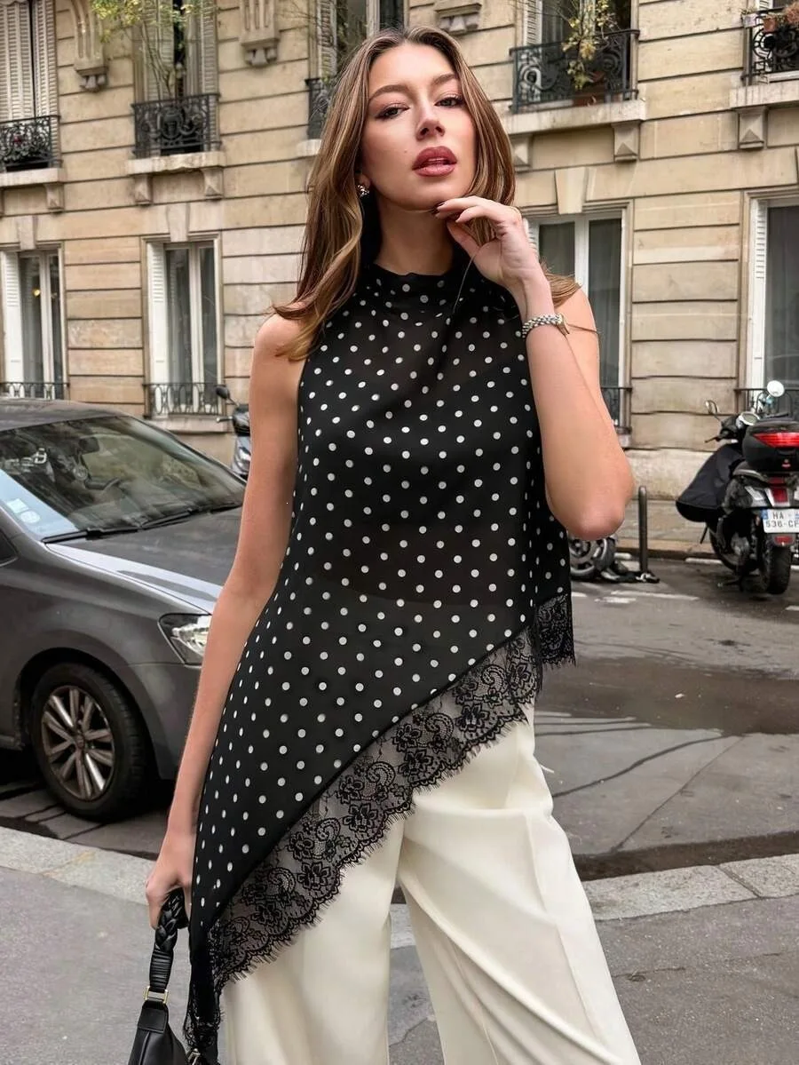 Vintage Lace Sexy Tanks Tops For Women 2026 Summer Sleeveless Backless Slim Solid Halter Neck Irregular Hem Cropped Tops Vests
Vintage Lace Sexy Tanks Tops For Women 2026 Summer Sleeveless Backless Slim Solid Halter Neck Irregular Hem Cropped Tops Vests