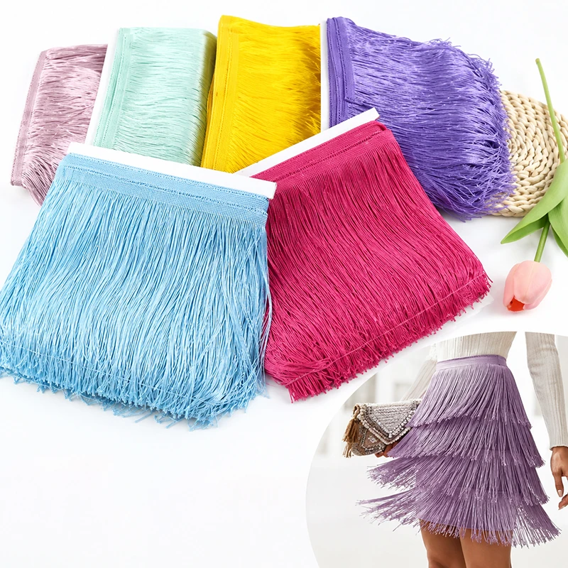 5/10Y 20cm Polyester Tassel Fringe for Clothes Curtain Latin Dress Trim Lace Ribbon Bag Garment Trimming DIY Sewing Accessories
5/10Y 20cm Polyester Tassel Fringe for Clothes Curtain Latin Dress Trim Lace Ribbon Bag Garment Trimming DIY Sewing Accessories