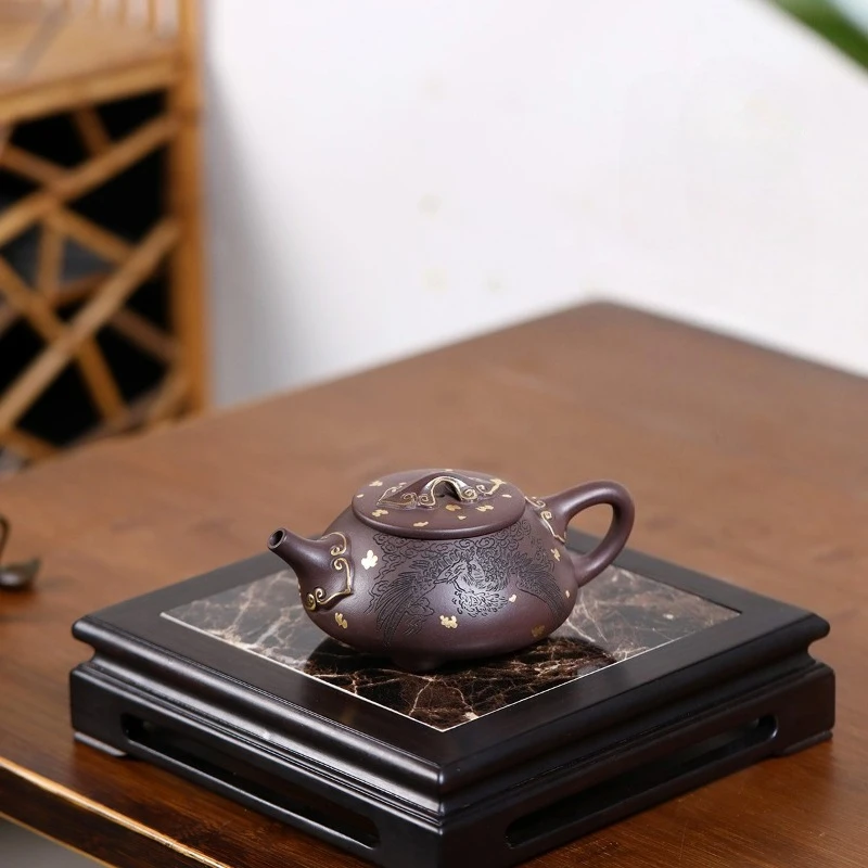 Yixing handmade purple clay teapot, dragon bone,raw ore, gold sand,tea pot, Kung Fu tea set 200ml
Yixing handmade purple clay teapot, dragon bone,raw ore, gold sand,tea pot, Kung Fu tea set 200ml