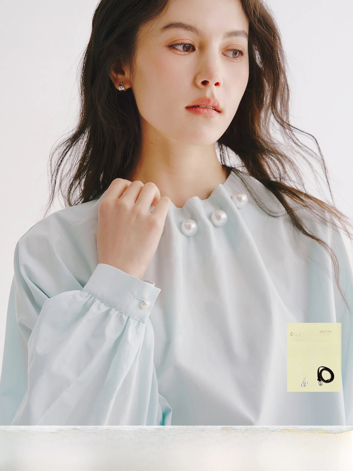 next Weekend Loose Gathered Stand Collar with Pearl Embellishment And Lantern Sleeves Casual Style Women's Shirt
next Weekend Loose Gathered Stand Collar with Pearl Embellishment And Lantern Sleeves Casual Style Women's Shirt