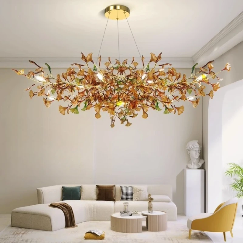 Modern Living Room Pendant Light Simple and Luxurious Creative Ginkgo Leaf Branch Lamp Duplex Villa Staircase Restaurant Light
Modern Living Room Pendant Light Simple and Luxurious Creative Ginkgo Leaf Branch Lamp Duplex Villa Staircase Restaurant Light