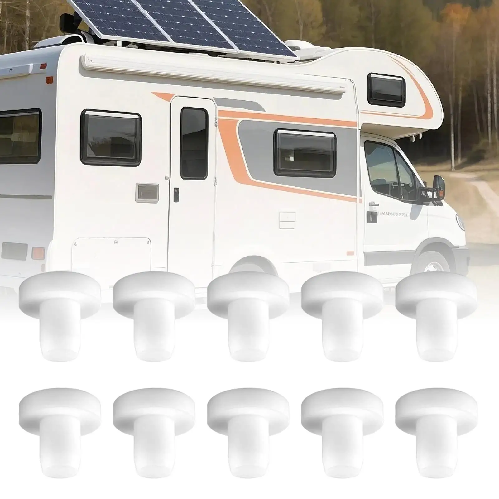 10 Pcs/Pack Caravan Motorhome Window Ventilation Bung Plug Seal Silicone Rubber Sealing Plug Polyplastic Part RV Accessories
10 Pcs/Pack Caravan Motorhome Window Ventilation Bung Plug Seal Silicone Rubber Sealing Plug Polyplastic Part RV Accessories