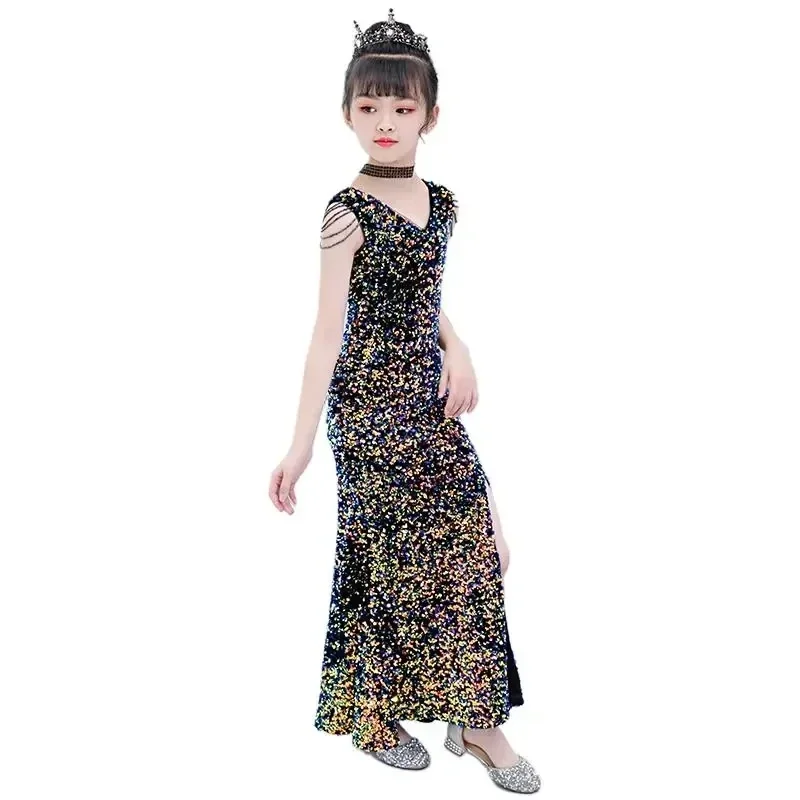 2024 Elegant Long Mermaid Evening Dress for Girls Kids Ball Gowns Teens Party Dresses Sexy Sequins Graduation Performance Dress
2024 Elegant Long Mermaid Evening Dress for Girls Kids Ball Gowns Teens Party Dresses Sexy Sequins Graduation Performance Dress