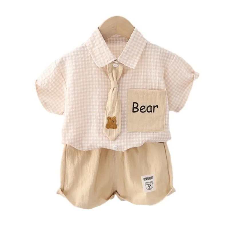 New Summer Baby Clothes Suit Children Boys Plaid Shirt Shorts 2Pcs/Sets Toddler Clothing Infant Casual Costume Kids Tracksuits
New Summer Baby Clothes Suit Children Boys Plaid Shirt Shorts 2Pcs/Sets Toddler Clothing Infant Casual Costume Kids Tracksuits