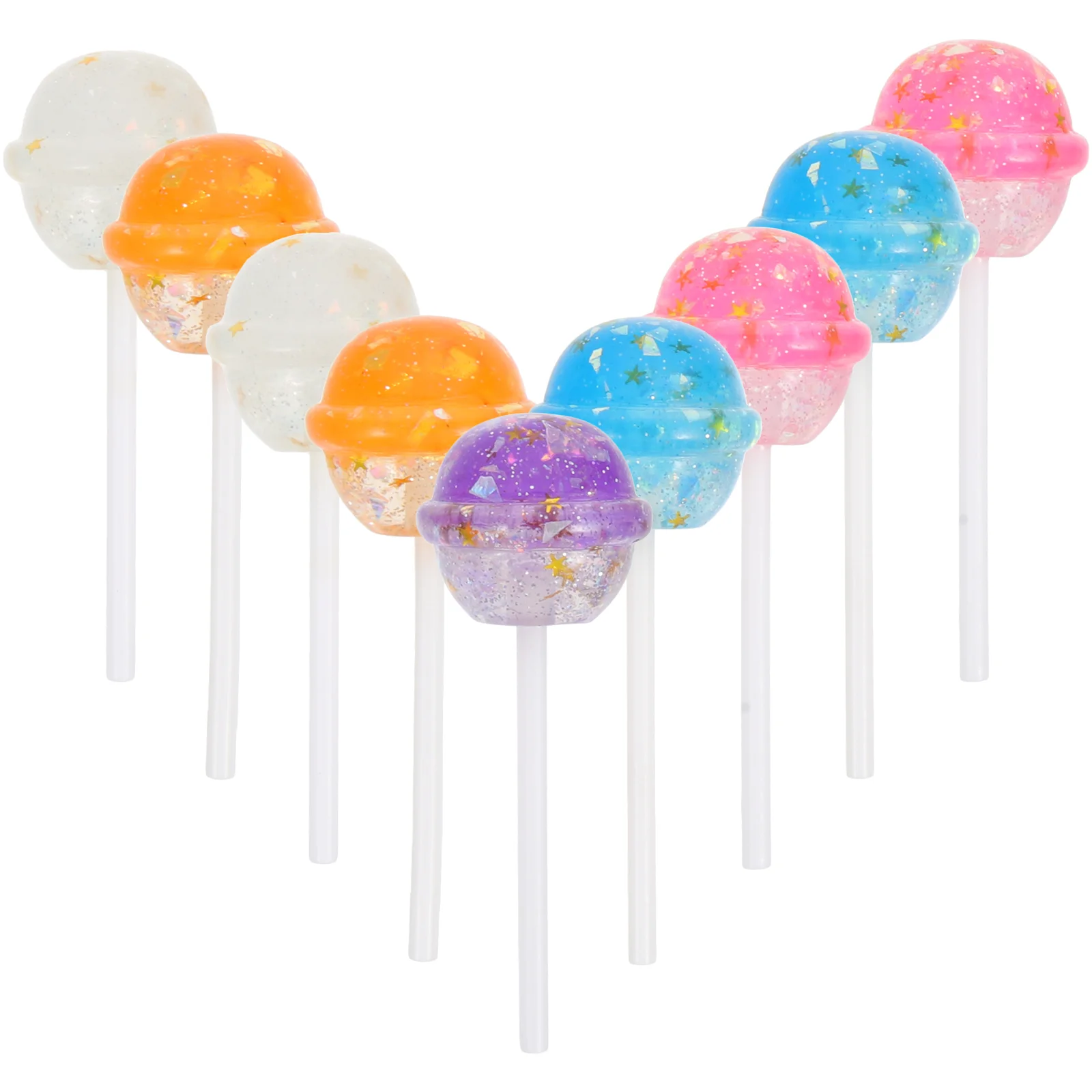 10 Pcs Simulation Resin Lollipops Multicolor Craft Accessories Home Decor Photo Props Lasting Party Holiday Decoration
10 Pcs Simulation Resin Lollipops Multicolor Craft Accessories Home Decor Photo Props Lasting Party Holiday Decoration