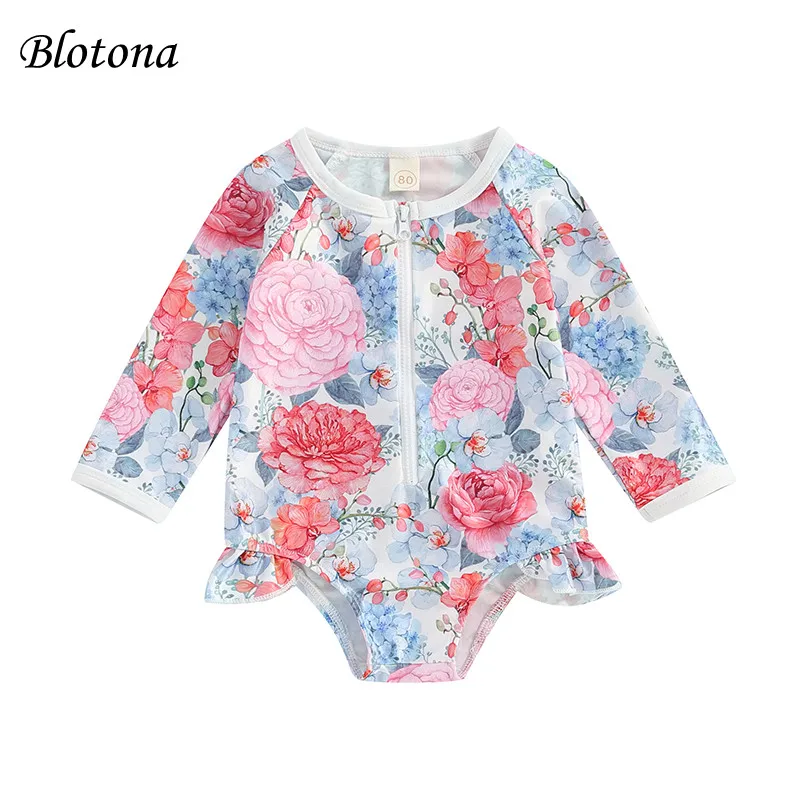 Blotona Toddler Girls Beach Swimwear Long Sleeve Crewneck Floral Print Zip Up Bathing Suit
Blotona Toddler Girls Beach Swimwear Long Sleeve Crewneck Floral Print Zip Up Bathing Suit