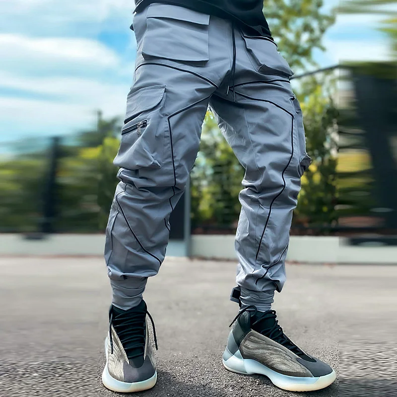 Men's Gym Joggers Stretch Casual Sweatpants Fitness Track Pants Multi-Pocket Cargo Hip Hop Streetwear Reflective Sports Trousers
Men's Gym Joggers Stretch Casual Sweatpants Fitness Track Pants Multi-Pocket Cargo Hip Hop Streetwear Reflective Sports Trousers