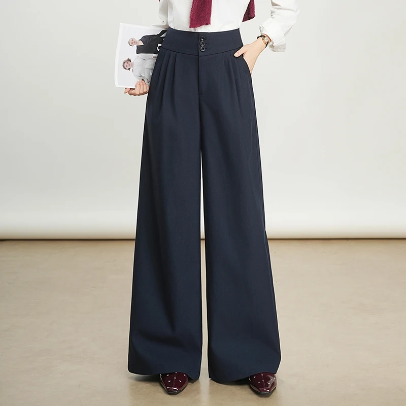 Женские брюки с высокой талией и широкими штанинами, повседневные, прямого кроя, в пол, свободные, стройнящие, осенняя новинка
Женские брюки с высокой талией и широкими штанинами, повседневные, прямого кроя, в пол, свободные, стройнящие, осенняя новинка