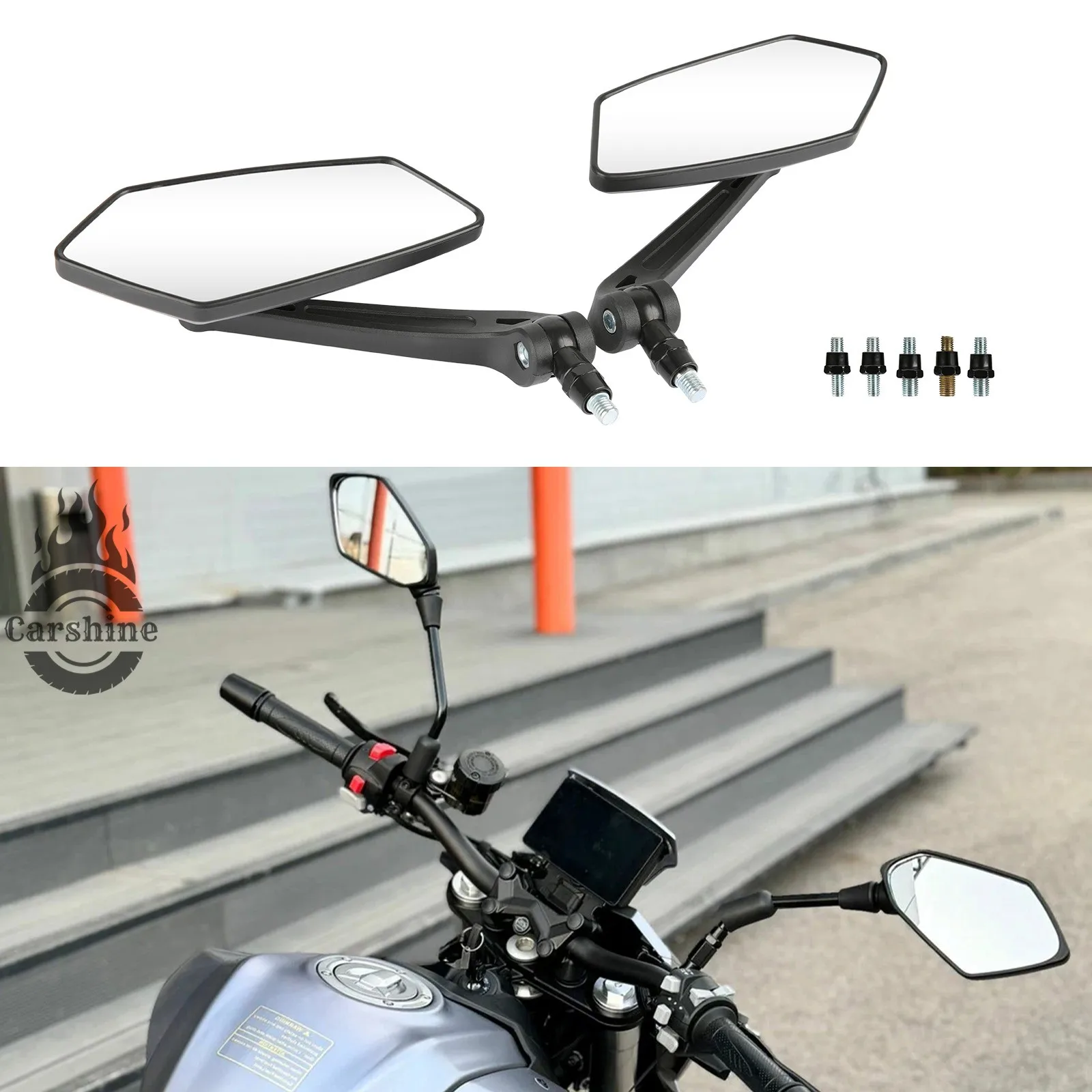 For QJMotor SRK 700 Pair Black Motorcycle Mirrors Rear View Side Wing Mirrors
For QJMotor SRK 700 Pair Black Motorcycle Mirrors Rear View Side Wing Mirrors