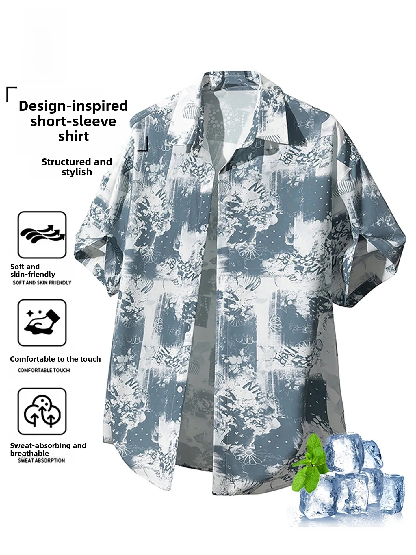 Nainiu 2026 New Summer Short Sleeve Men's Casual Loose Dyeing Gradient Color Shirt Youth Trend Polyester Fiber Ice Silk Material
Nainiu 2026 New Summer Short Sleeve Men's Casual Loose Dyeing Gradient Color Shirt Youth Trend Polyester Fiber Ice Silk Material