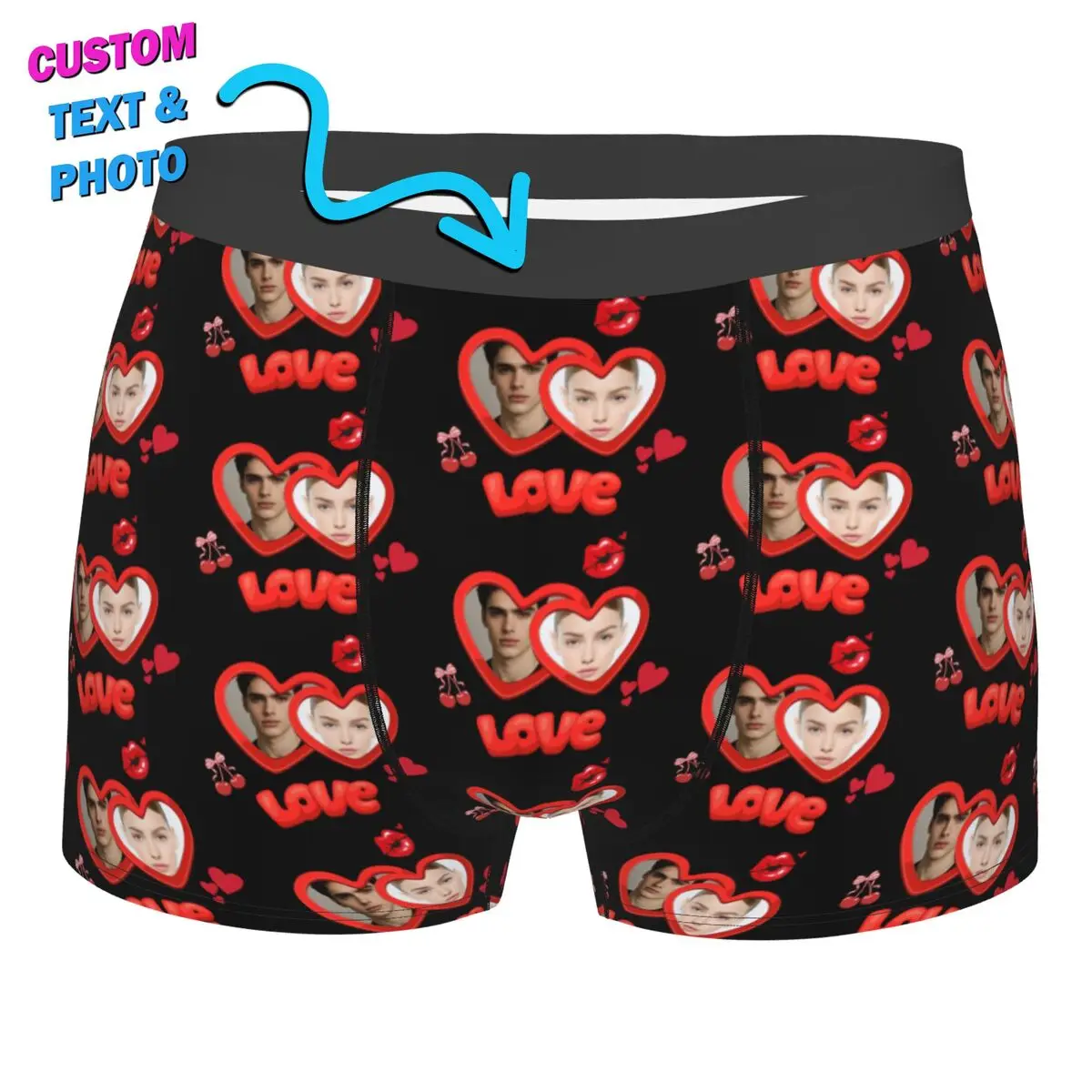 Lovers Custom Face Photo Underwear Men Breathable Heart Pattern Boxer Briefs Shorts Panties Soft Underpants For Male
Lovers Custom Face Photo Underwear Men Breathable Heart Pattern Boxer Briefs Shorts Panties Soft Underpants For Male