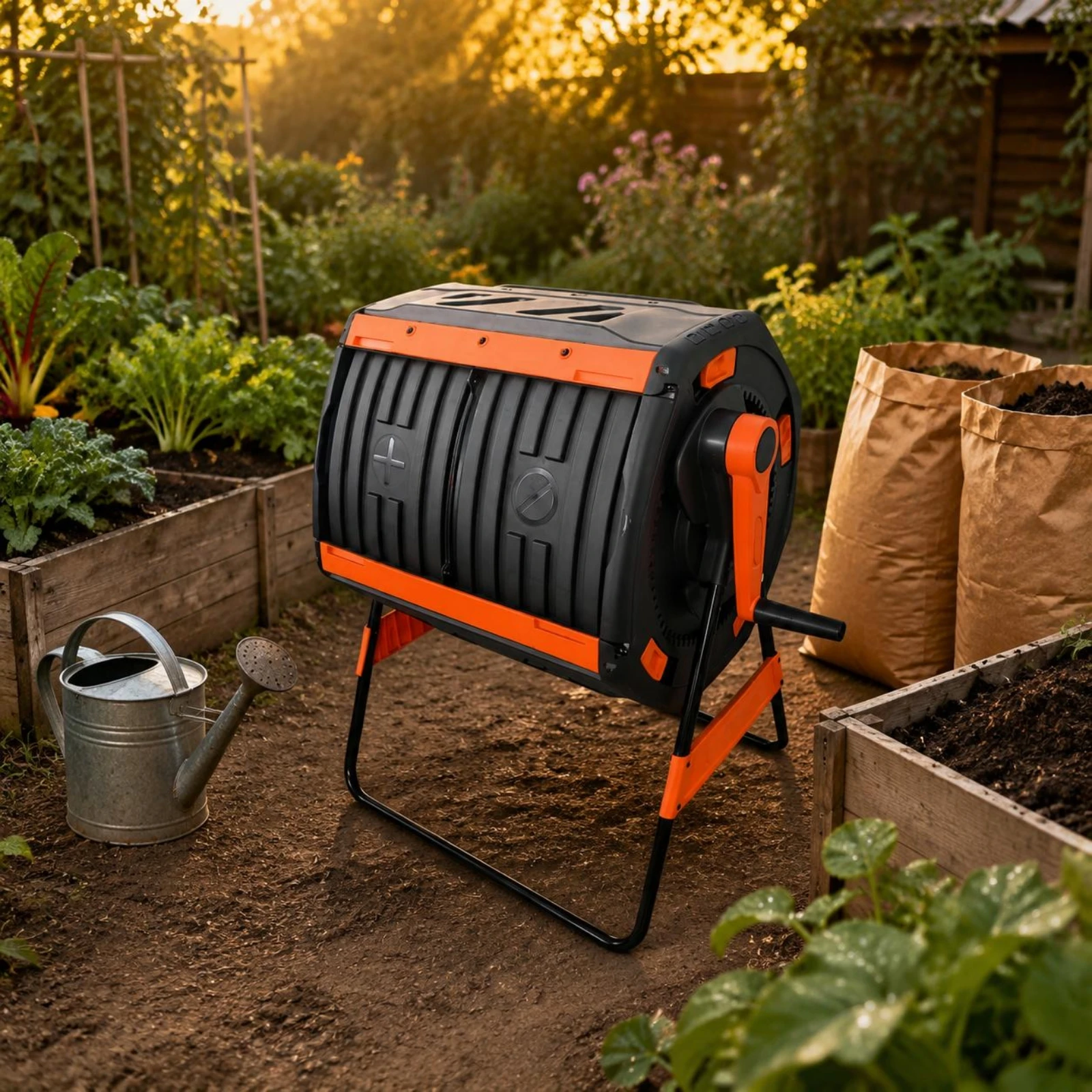 200 L Rotating Compost Tumbler Easy to Turn Tumbling Compost Bin Outdoor Storage Large Capacity Aerated Design for Garden, Yard
200 L Rotating Compost Tumbler Easy to Turn Tumbling Compost Bin Outdoor Storage Large Capacity Aerated Design for Garden, Yard