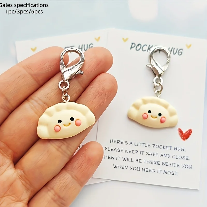 1/3/6pcs Cute Mini Dumpling Keychain Hug Charm - Plush-Like -Inspired Pocket Hug Accessory, Dumpling-Shaped, Weddings, Valentine's Day, Christmas (Food Lovers, Friends) - Adorable Collectible
1/3/6pcs Cute Mini Dumpling Keychain Hug Charm - Plush-Like -Inspired Pocket Hug Accessory, Dumpling-Shaped, Weddings, Valentine's Day, Christmas (Food Lovers, Friends) - Adorable Collectible