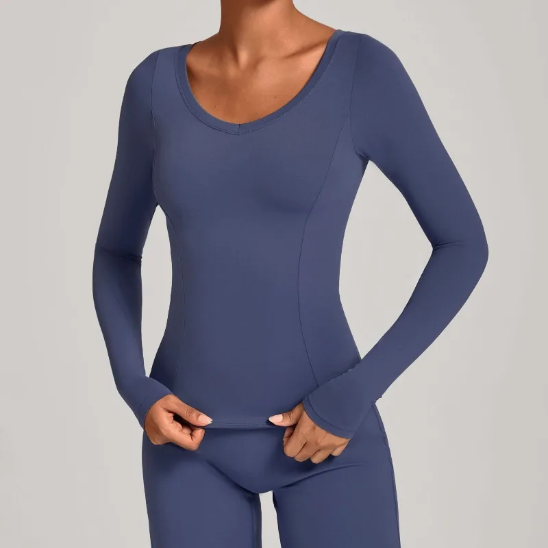 New Women Yoga T-shirt V-neck Sports Long Sleeve Tops Outdoor Casual Running Exercise Fitness Clothing Tops
New Women Yoga T-shirt V-neck Sports Long Sleeve Tops Outdoor Casual Running Exercise Fitness Clothing Tops