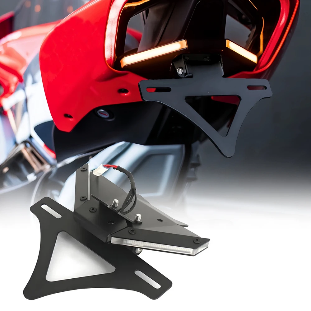 Motorcycle Accessories License Plate Holder Bracket with LED Signal Light For Ducati Panigale V2 V4 S Streetfighter V4 V2 2024
Motorcycle Accessories License Plate Holder Bracket with LED Signal Light For Ducati Panigale V2 V4 S Streetfighter V4 V2 2024