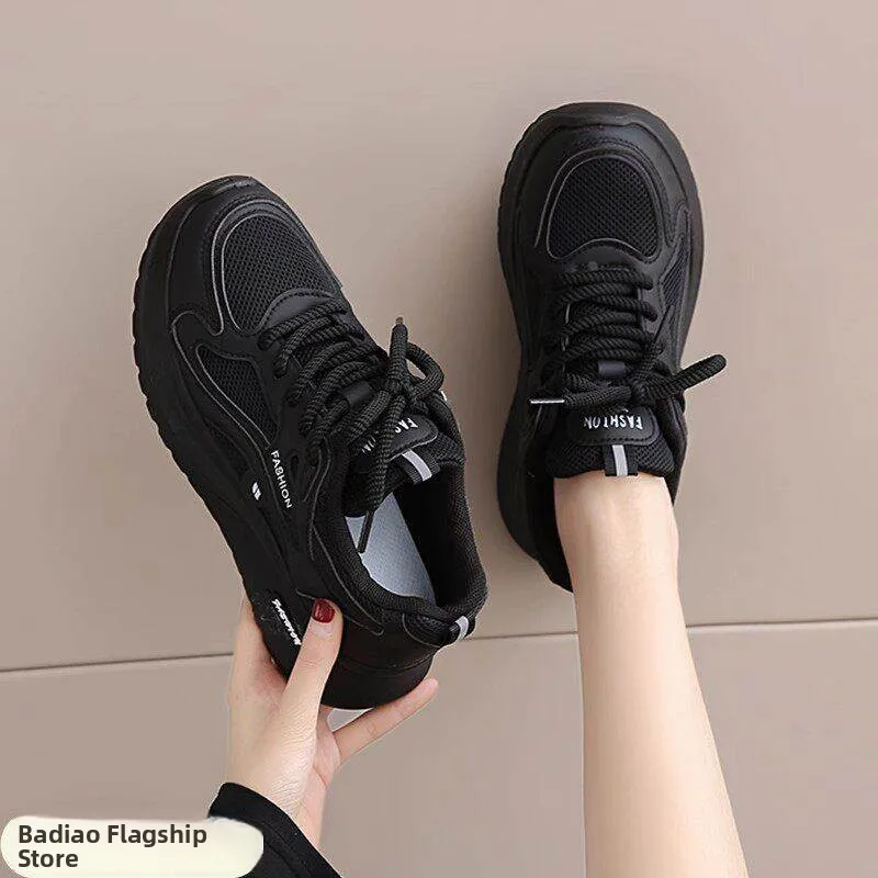 Black Sport Shoes Women's Summer New Mesh Work Casual Shoes Lightweight Soft Bottom Anti-slip Dad Shoes Comfortable Breathable
Black Sport Shoes Women's Summer New Mesh Work Casual Shoes Lightweight Soft Bottom Anti-slip Dad Shoes Comfortable Breathable