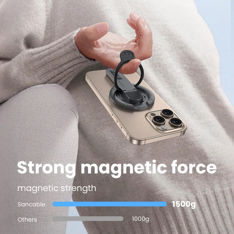 Magnetic Finger Ring Holder for Magsafe Phone Grip Stand 3-In-1 Double-Sided Magnetic Phone Stand for Iphone 17 16 15 14 13 12
Magnetic Finger Ring Holder for Magsafe Phone Grip Stand 3-In-1 Double-Sided Magnetic Phone Stand for Iphone 17 16 15 14 13 12