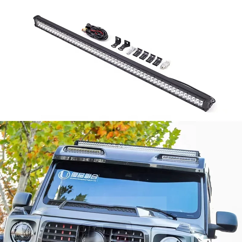 Новое поступление, полоса на крышу для G-класса W464 G63 G500 G550 Off Road 4X4, светодиоды над передним спойлером на крышу
Новое поступление, полоса на крышу для G-класса W464 G63 G500 G550 Off Road 4X4, светодиоды над передним спойлером на крышу