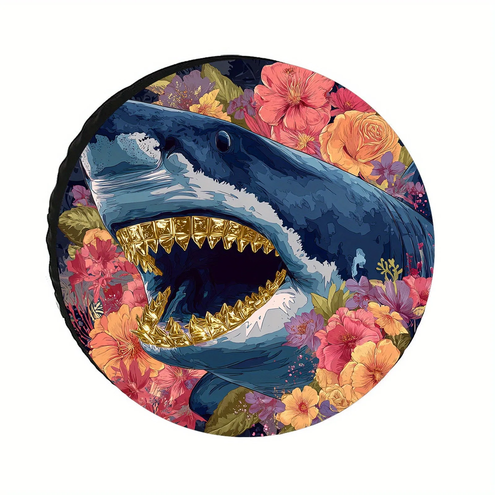 Golden Shark Floral Print Spare Tire Cover Durable Polyester Protection for SUV Truck
Golden Shark Floral Print Spare Tire Cover Durable Polyester Protection for SUV Truck