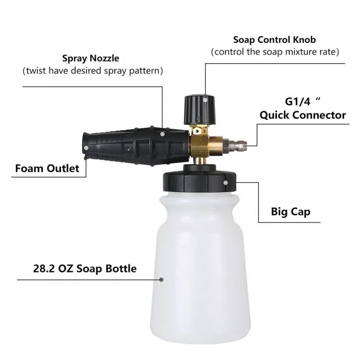 Heavy-Duty Foam Cannon Soap Dispenser with Large Mouth Opening for Boat Care Car Detailing Truck Cleaning-Wash Clean Products
Heavy-Duty Foam Cannon Soap Dispenser with Large Mouth Opening for Boat Care Car Detailing Truck Cleaning-Wash Clean Products