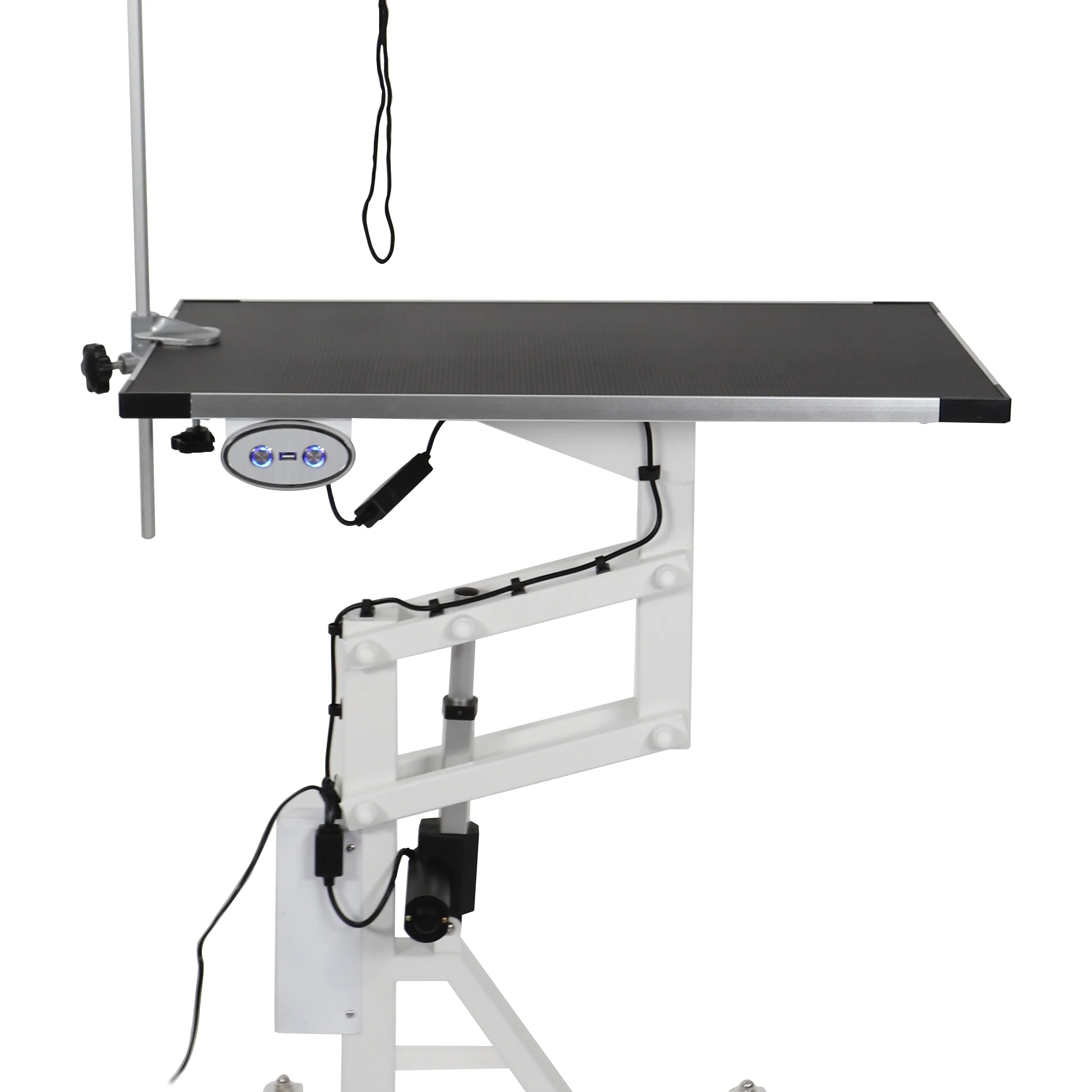 Foldable Pet Grooming Table Adjustable Dog Grooming Table with Stainless Basket with Stainless Feet and Arm
Foldable Pet Grooming Table Adjustable Dog Grooming Table with Stainless Basket with Stainless Feet and Arm
