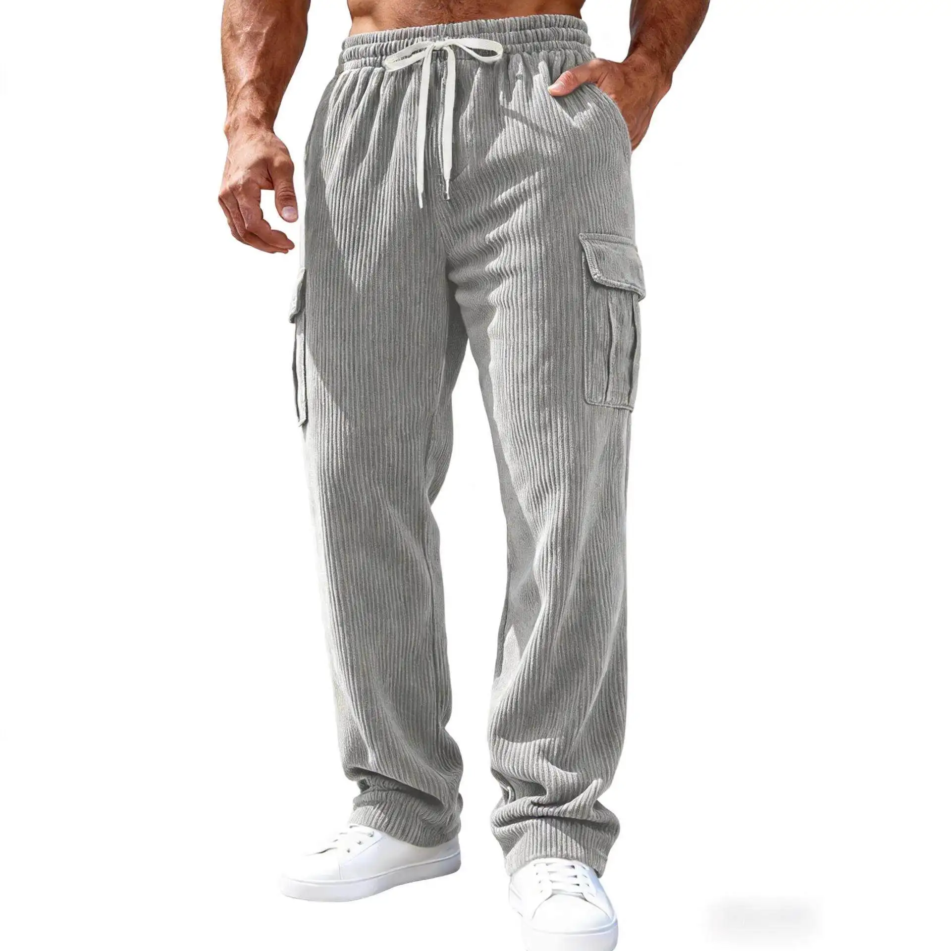 Corduroy Workwear Pants Men's Spring Autumn Outdoor Sports Casual Straight Leg Trousers with kets Bright Tead Detail
Corduroy Workwear Pants Men's Spring Autumn Outdoor Sports Casual Straight Leg Trousers with kets Bright Tead Detail