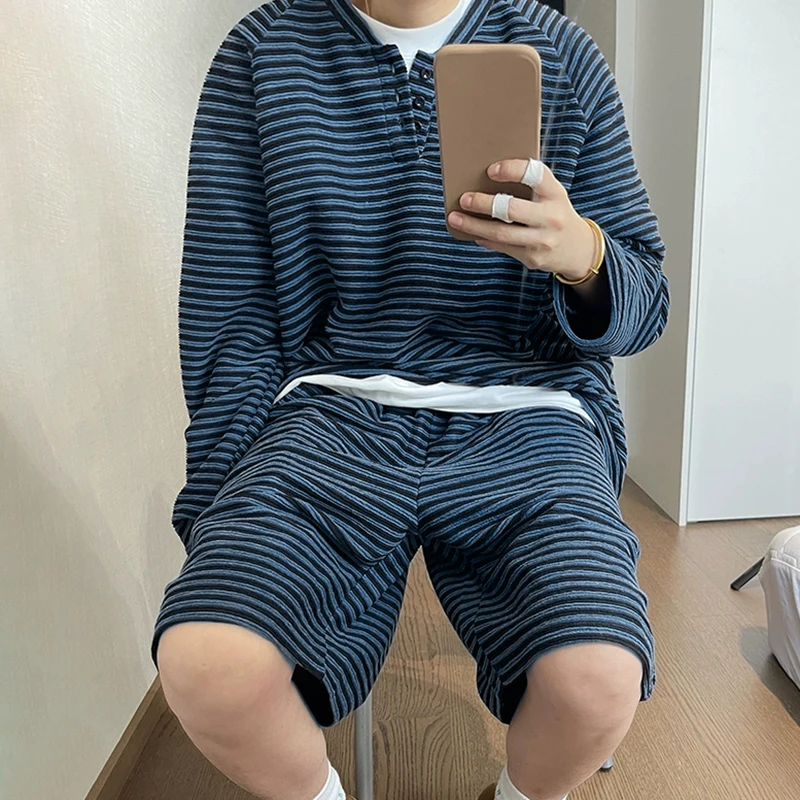 INCERUN Men Striped Sets Vintage Long Sleeve T Shirts & Shorts Two Pieces Sets Streetwear Loose Korean Style Fashion Men Suits
INCERUN Men Striped Sets Vintage Long Sleeve T Shirts & Shorts Two Pieces Sets Streetwear Loose Korean Style Fashion Men Suits