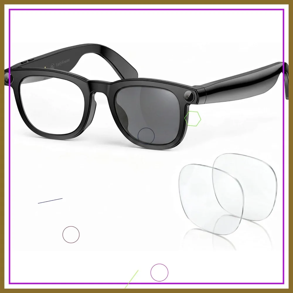 Photochromic Smart Glasses with 4K Camera, Bluetooth, AI Assistant, Open-Ear Audio, Blue Light Lenses for Work & Travel
Photochromic Smart Glasses with 4K Camera, Bluetooth, AI Assistant, Open-Ear Audio, Blue Light Lenses for Work & Travel