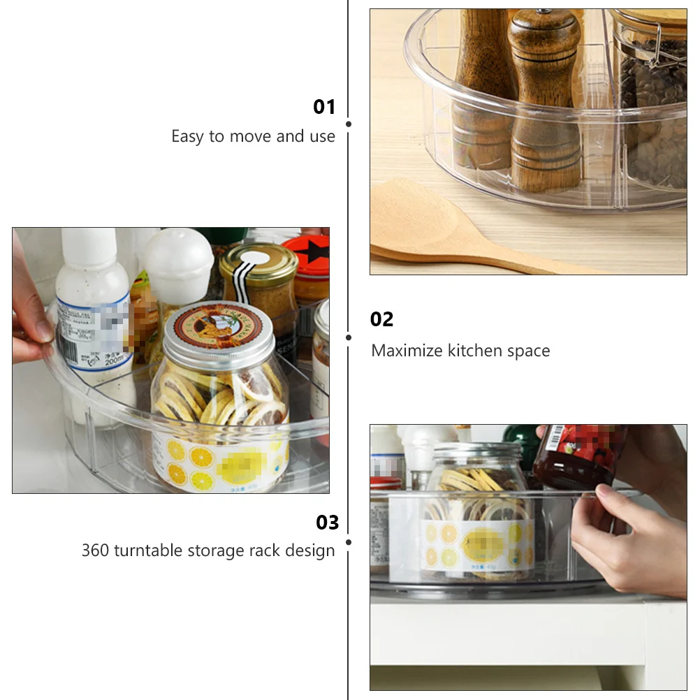 1pc Round Turntable Storage Rack 360 Kitchen Organizer Plastic Desktop Shelf For Seasonings Space-Saving Holder White
1pc Round Turntable Storage Rack 360 Kitchen Organizer Plastic Desktop Shelf For Seasonings Space-Saving Holder White