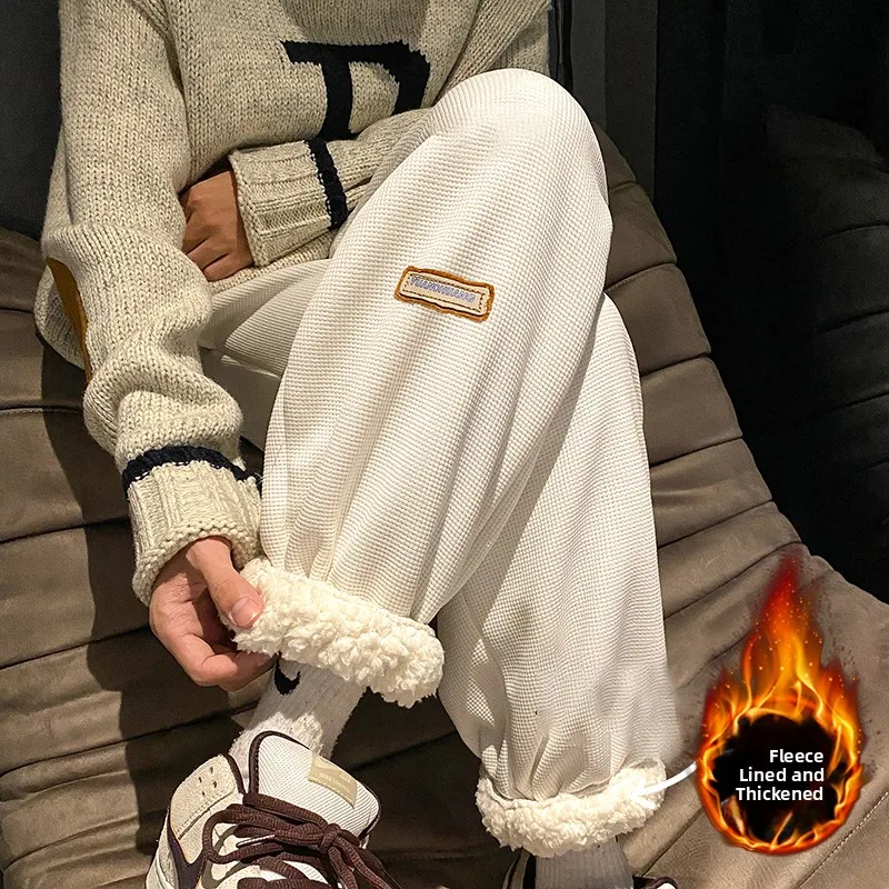 Lamb Fur Lined Thiened Casual Pants Men's Winter New Sle Loose Fit Sports Trousers Large Size Comfortable Breathable
Lamb Fur Lined Thiened Casual Pants Men's Winter New Sle Loose Fit Sports Trousers Large Size Comfortable Breathable