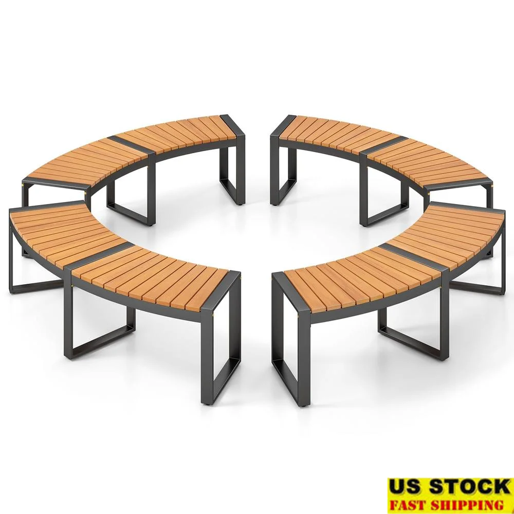 Acacia Wood Firepit Bench Outdoor Curved Loveseat Metal Frame Backless Seat 800 LBS Load
Acacia Wood Firepit Bench Outdoor Curved Loveseat Metal Frame Backless Seat 800 LBS Load
