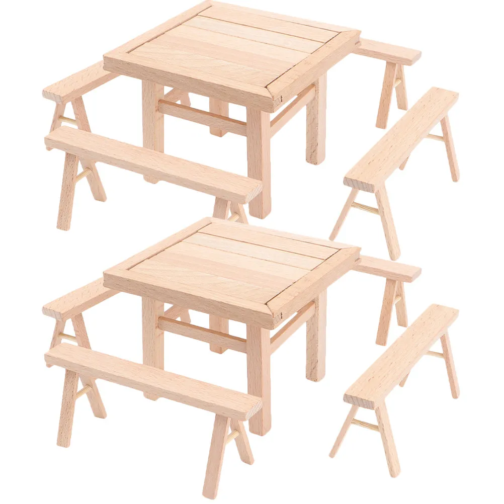 2Sets Wooden Assembly Furniture Puzzle DIY Miniature Table and Stools Set for Home Decor Photo Prop Bedroom Ornament Realistic
2Sets Wooden Assembly Furniture Puzzle DIY Miniature Table and Stools Set for Home Decor Photo Prop Bedroom Ornament Realistic