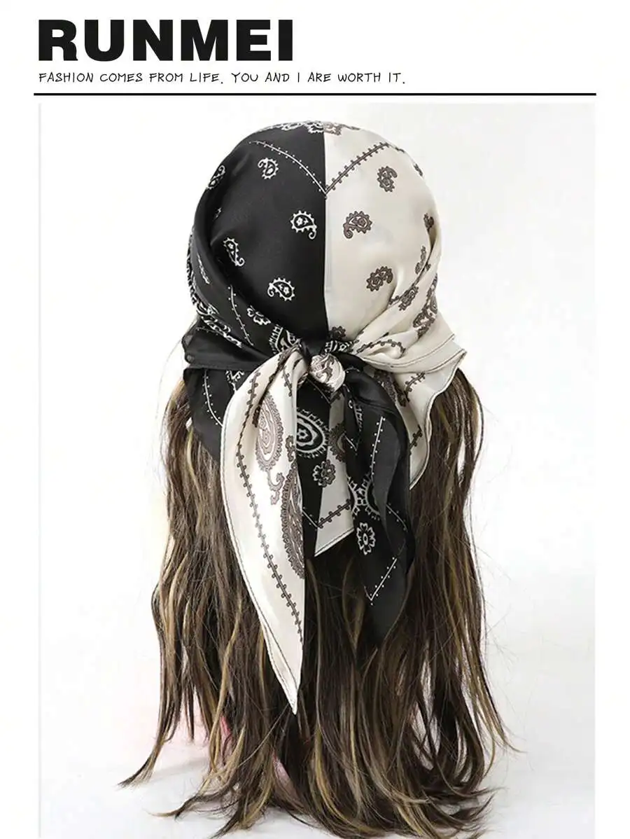 1pc Boho Fashion Paisley Print Women's Bandana, Casual Versatile Scarf/Shawl For Spring/Summer, Suitable For Daily Wear And Outi
1pc Boho Fashion Paisley Print Women's Bandana, Casual Versatile Scarf/Shawl For Spring/Summer, Suitable For Daily Wear And Outi