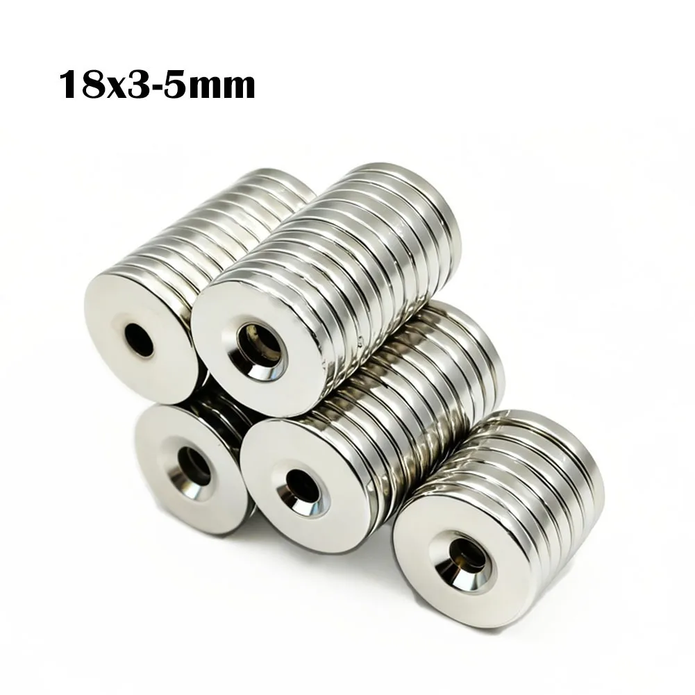Super Powerful Round With Holes 18x3-5mm Magnet Neodymium Magnet NdfeB N35 Strong Permanent Magnetic imanes Refrigerator Magnet
Super Powerful Round With Holes 18x3-5mm Magnet Neodymium Magnet NdfeB N35 Strong Permanent Magnetic imanes Refrigerator Magnet