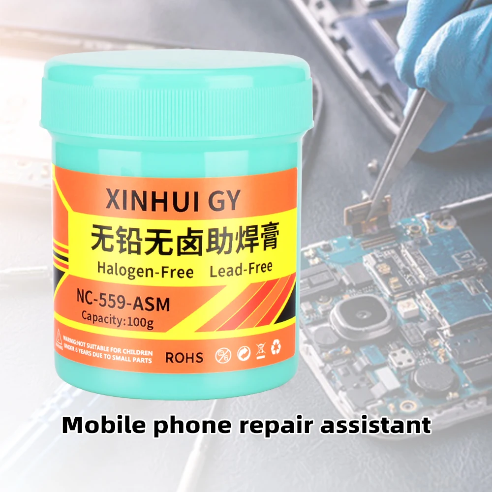 100 г NC-559-ASM бутылка без свинца и безгалогенной паяльной пасты без чистящего потока, канифоль для пайки мобильных телефонов BGA
100 г NC-559-ASM бутылка без свинца и безгалогенной паяльной пасты без чистящего потока, канифоль для пайки мобильных телефонов BGA