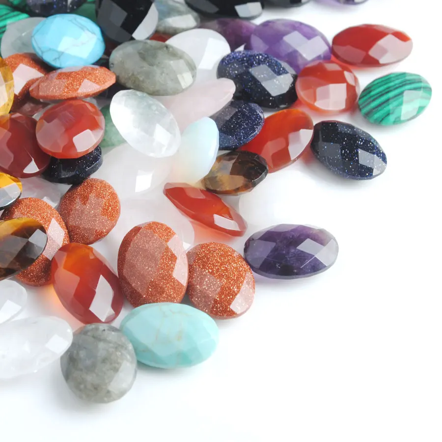 Fashion 10Pcs/lot Crystal natural Gemstones Facted oval cabochon 13x18mm beads for jewelry making Ring accessories no hole BZ901
Fashion 10Pcs/lot Crystal natural Gemstones Facted oval cabochon 13x18mm beads for jewelry making Ring accessories no hole BZ901