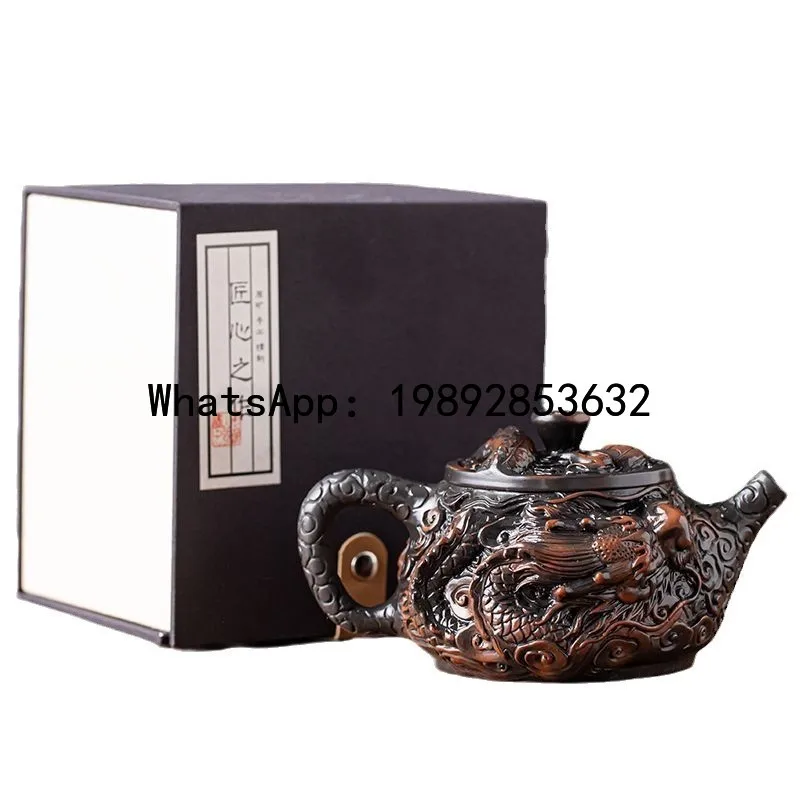 PYJ handmade teapot raw ore purple mud full carving Xianglong pot large capacity kung fu tea set
PYJ handmade teapot raw ore purple mud full carving Xianglong pot large capacity kung fu tea set