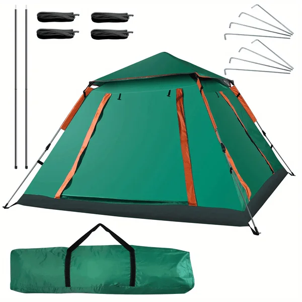 Muti-Person Outdoor Automatic Quick Opening Camping Tent with Mesh Windows. Made of Oxford Fabric, Comes with Portable Bag &
Muti-Person Outdoor Automatic Quick Opening Camping Tent with Mesh Windows. Made of Oxford Fabric, Comes with Portable Bag &