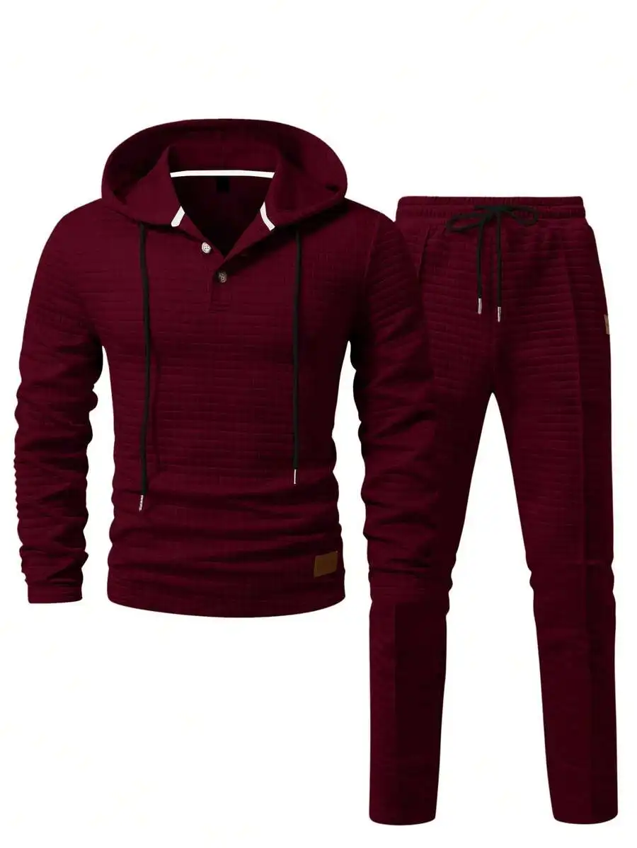 Mens Quilted Hoodie And Jogger Pants Two Piece Set Casual Tracksuit
Mens Quilted Hoodie And Jogger Pants Two Piece Set Casual Tracksuit