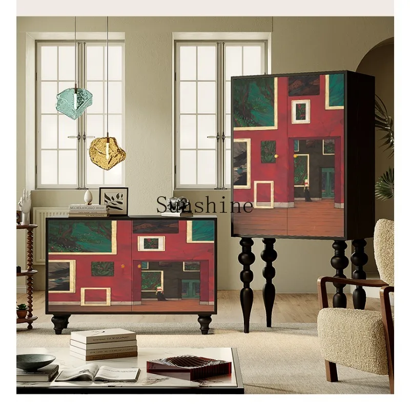 French retro art solid wood living room corner storage decorative cabinet household entrance entrance storage chest
French retro art solid wood living room corner storage decorative cabinet household entrance entrance storage chest