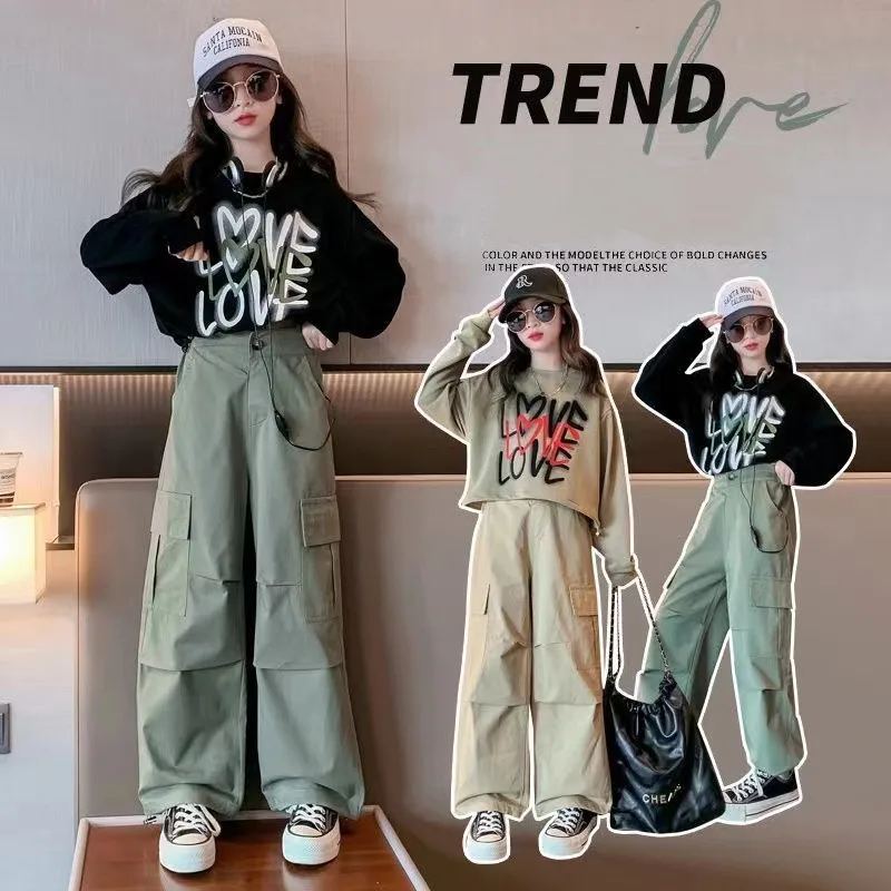 Girls Spring Autumn 2Pcs Long Sleeved T-shirts+ Casual Pants Suits 3-13 Years Teenage Teenage Kids Oufits Sets Children Clothes
Girls Spring Autumn 2Pcs Long Sleeved T-shirts+ Casual Pants Suits 3-13 Years Teenage Teenage Kids Oufits Sets Children Clothes