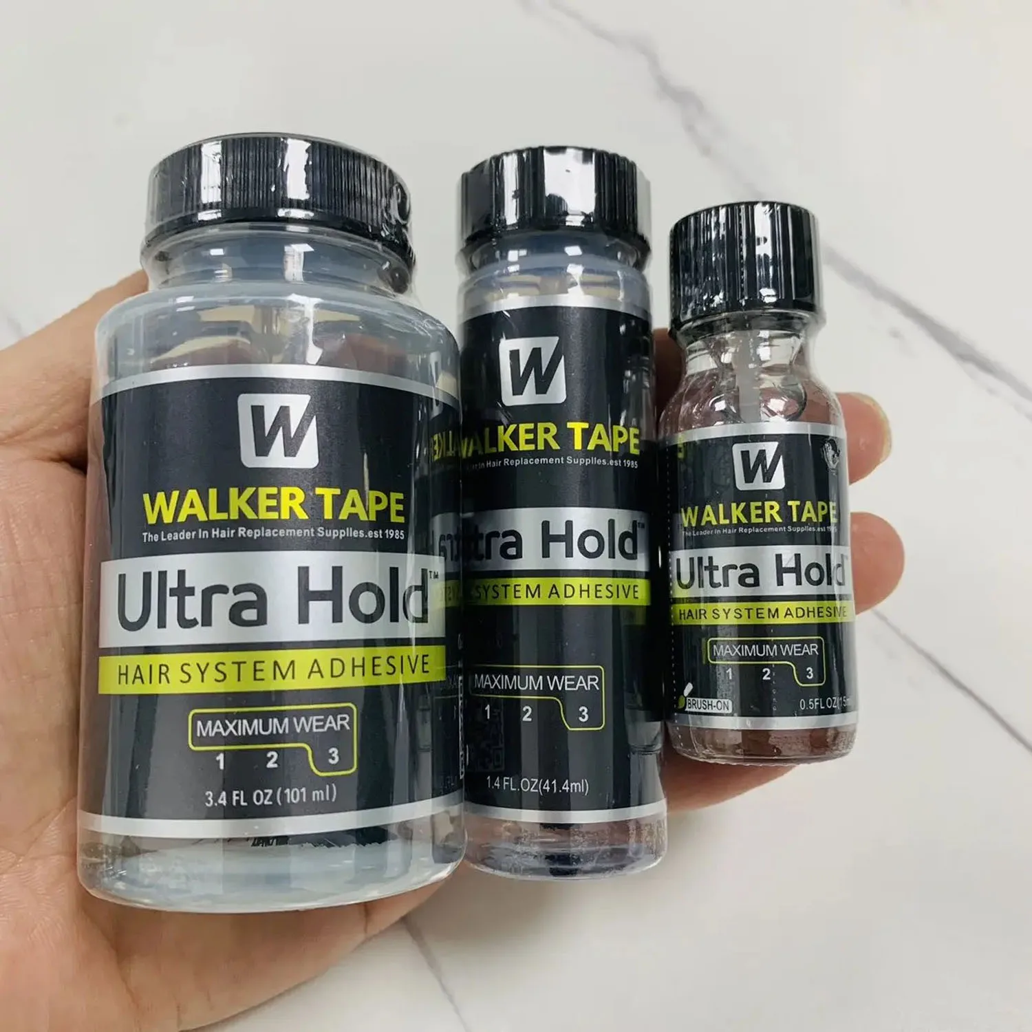 Ultra Hold Lace Wig Glue 101ML Waterproof Transparent Brush-on Hair Replacement Adhesive Walker Tape Wholesale
Ultra Hold Lace Wig Glue 101ML Waterproof Transparent Brush-on Hair Replacement Adhesive Walker Tape Wholesale