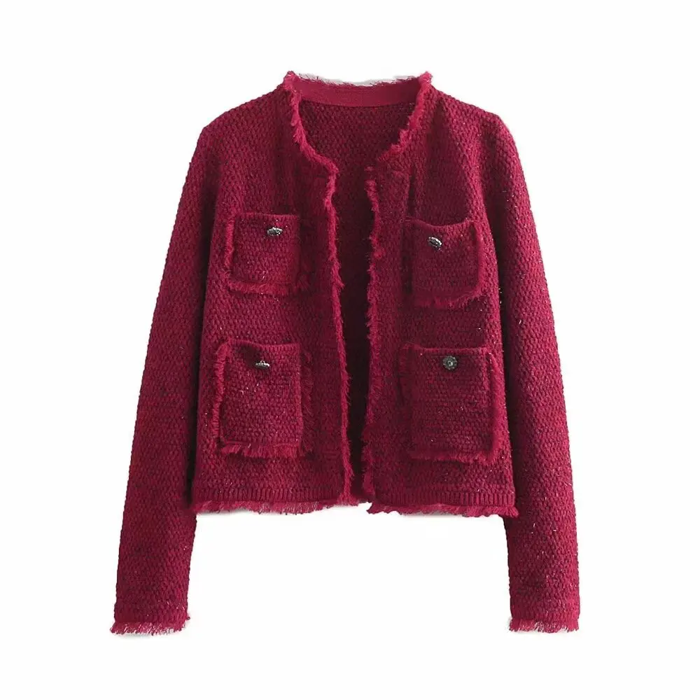 Women Spring Jacket Red Round Neck Multi Pockets Full Sleeve Lady Outwear Instagram-Style Fashion Female Coat KDCRKJ Elegant
Women Spring Jacket Red Round Neck Multi Pockets Full Sleeve Lady Outwear Instagram-Style Fashion Female Coat KDCRKJ Elegant