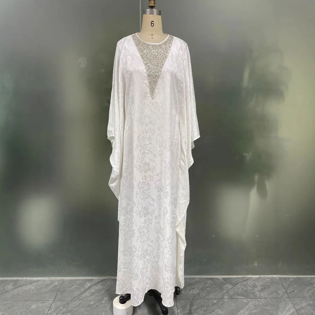 Women Muslim Batwing Sleeve Dress Dubai Abaya Turkey Kaftan Boubou Robe Caftan Marocain Femme Diamonds Wedding Gown Djellaba New
Women Muslim Batwing Sleeve Dress Dubai Abaya Turkey Kaftan Boubou Robe Caftan Marocain Femme Diamonds Wedding Gown Djellaba New