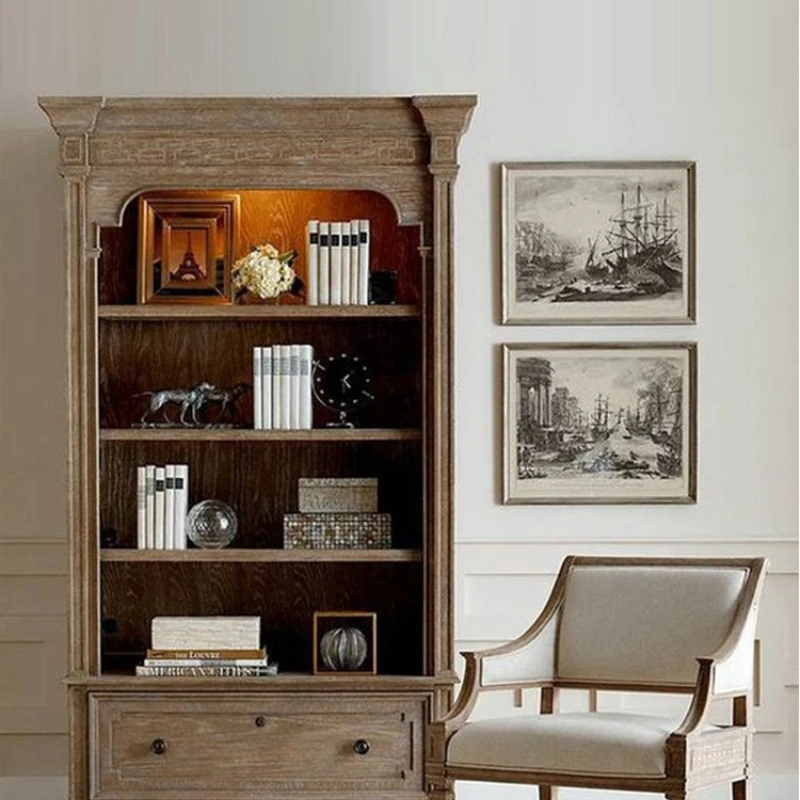 American solid wood light luxury multi-layer bookshelf living room storage floor bookcase retro storage bookcase
American solid wood light luxury multi-layer bookshelf living room storage floor bookcase retro storage bookcase